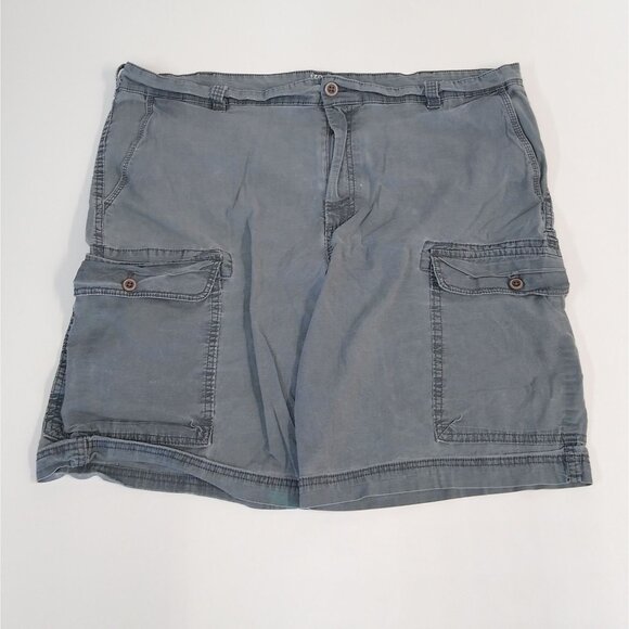 IZOD Saltwater Stretch Cargo Shorts Chinos Men 40W Mid-Rise Button Close Pockets - Picture 1 of 5